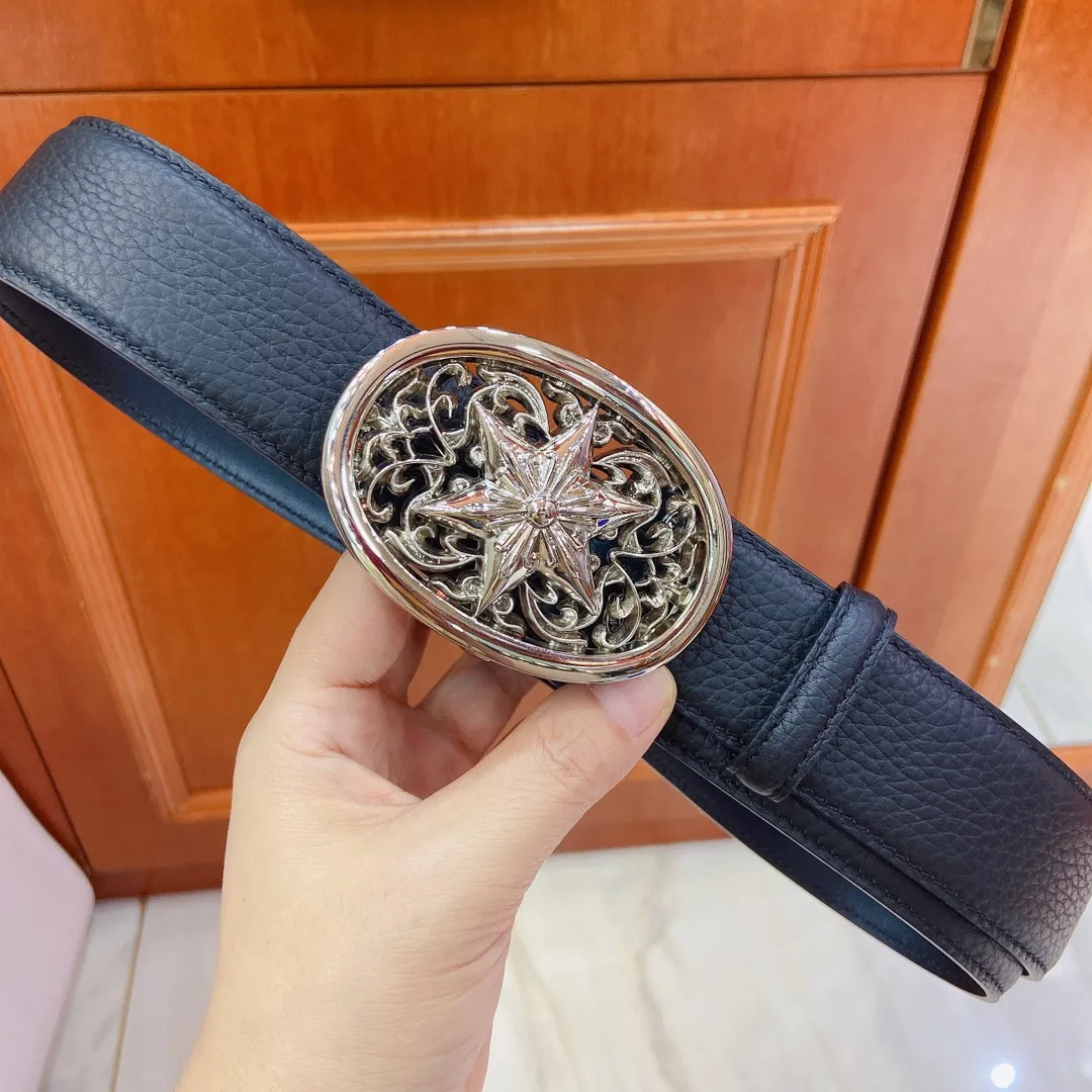 💰480💰Full package💰 💍Purchase level 𝐂𝐡𝐫𝐨𝐦𝐞𝐇𝐞𝐚𝐫𝐭𝐬 Crow Heart Detachable model. High-quality six-pointed star hardware with first-layer lychee leather belt, very cool. Width 3.8cm